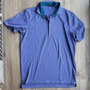 Greyson Blue Striped Polo Shirt